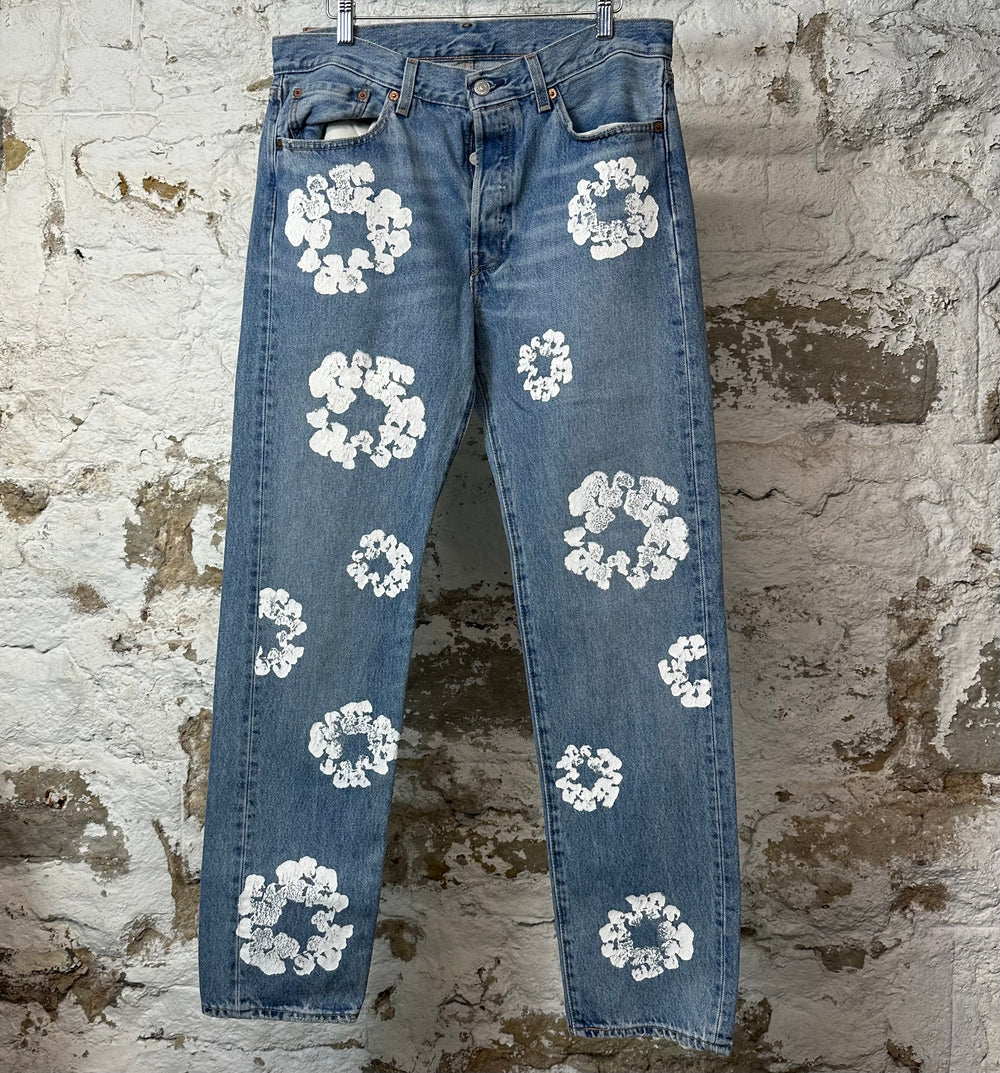 Denim Tears White CW Blue Denim Jeans Sz 32