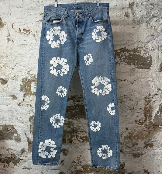 Denim Tears White CW Blue Denim Jeans Sz 32