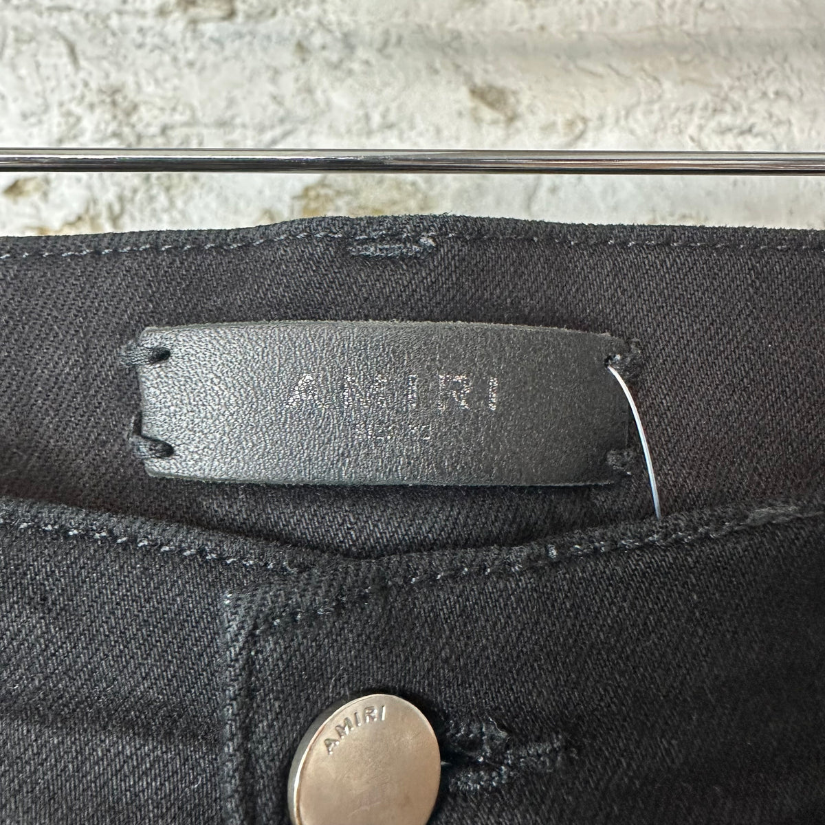 Amiri MX1 Brown Suede Black Denim Jeans Sz 32