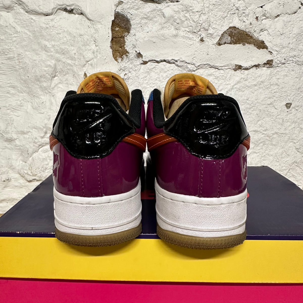 Nike Air Force 1 Low Undefeated Multi Patent Total Orange Sz 9