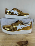 A Bathing Ape Bape Sta Low Patent Gold Sz 10