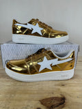 A Bathing Ape Bape Sta Low Patent Gold Sz 10