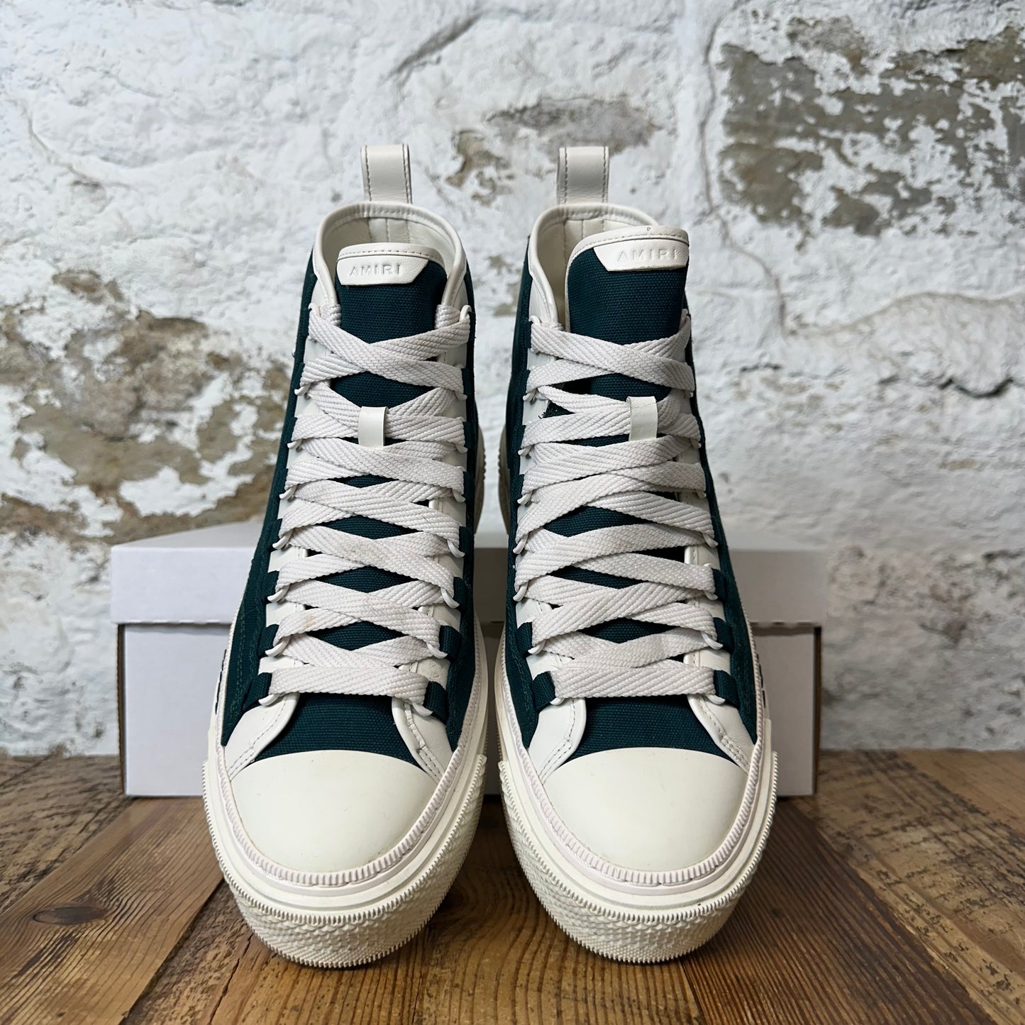 Amiri High White AM Forest Green White Sneaker Sz 8 (41)