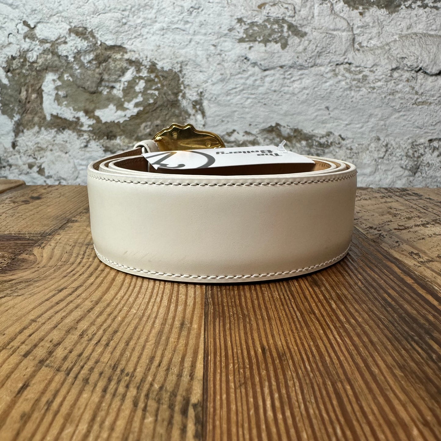 Versace Medusa White Leather Belt Sz (105/42)