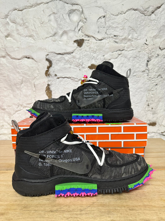 Nike Air Force 1 Mid Off White Mid Black Sz 13