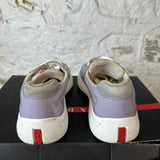 Prada Americas Cup Lavender Patent White Sz 5