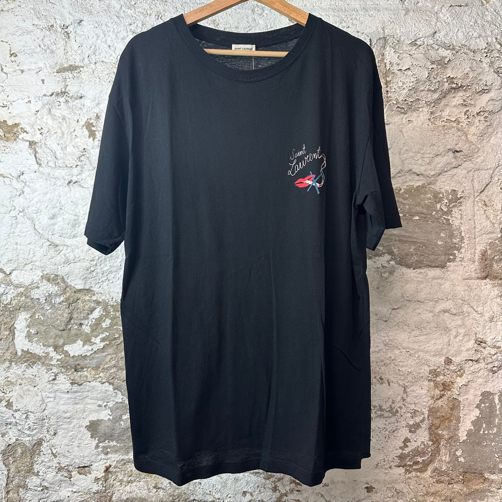Saint Laurent No Smoking Black T-Shirt Sz L