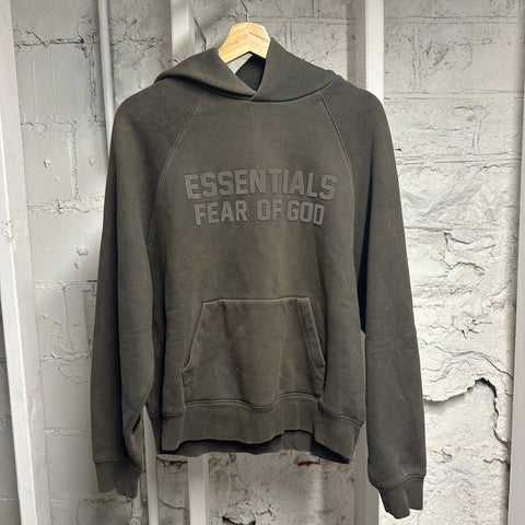 Essentials Big Spell Brown Hoodie Sz XS