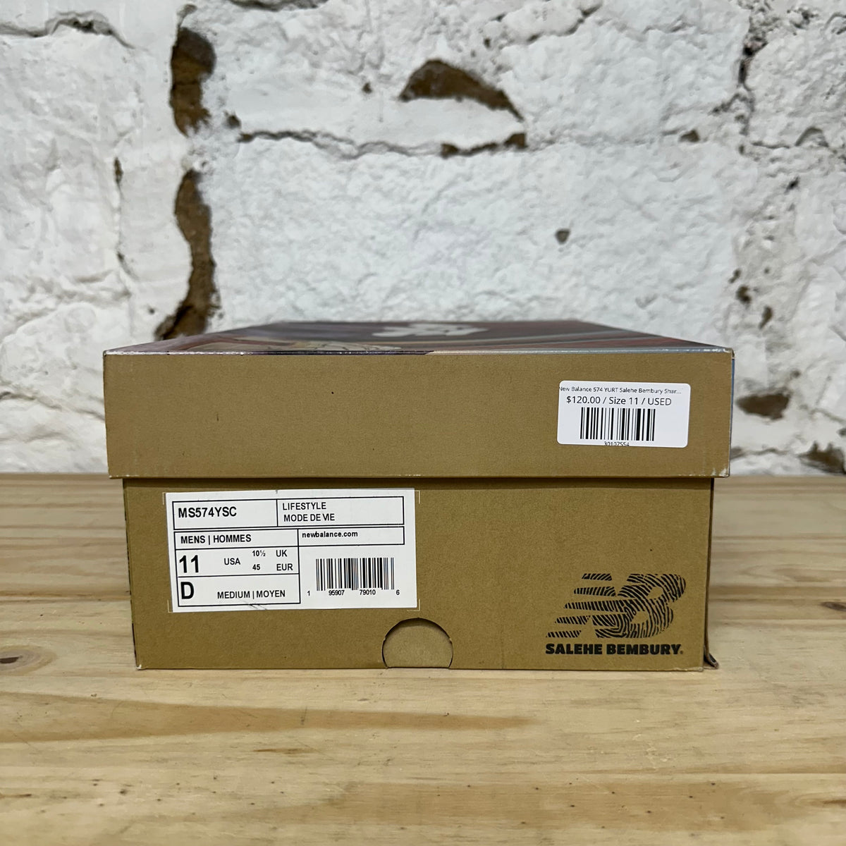 New Balance 574 YURT Salehe Bembury Shark Skin Sz 11