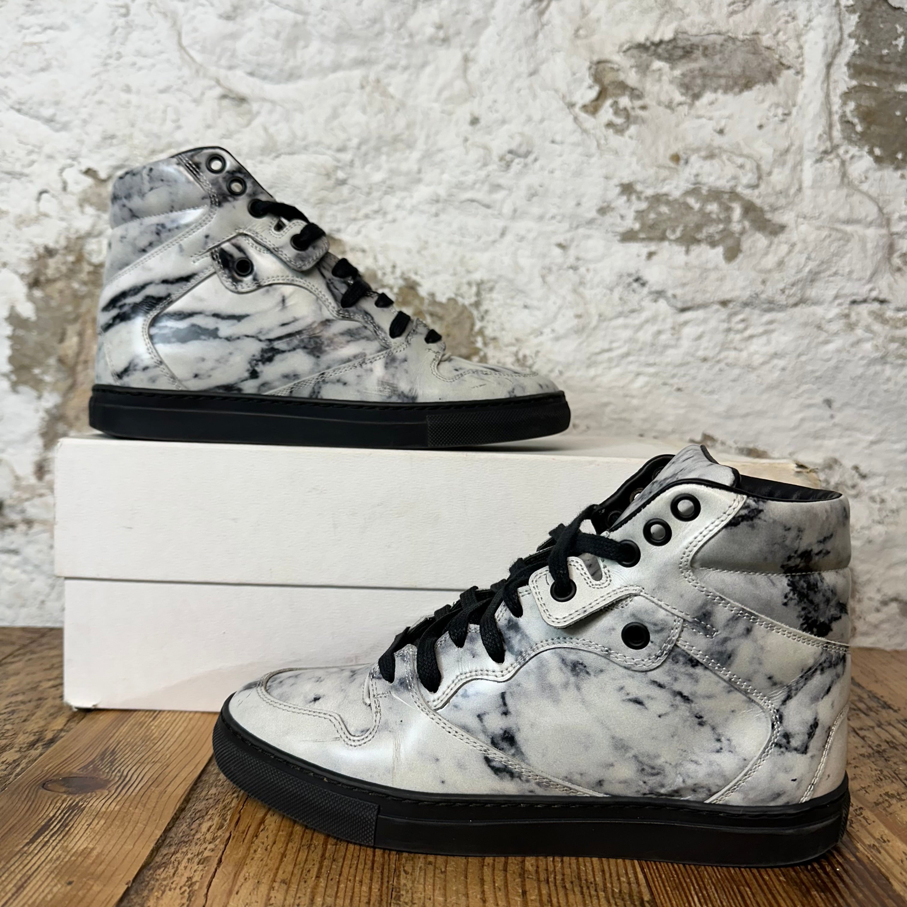 Balenciaga Arena White Marble Black Sneaker Sz 4.5 (36)