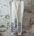 Off White Purple Spell White Sweatpants Sz L