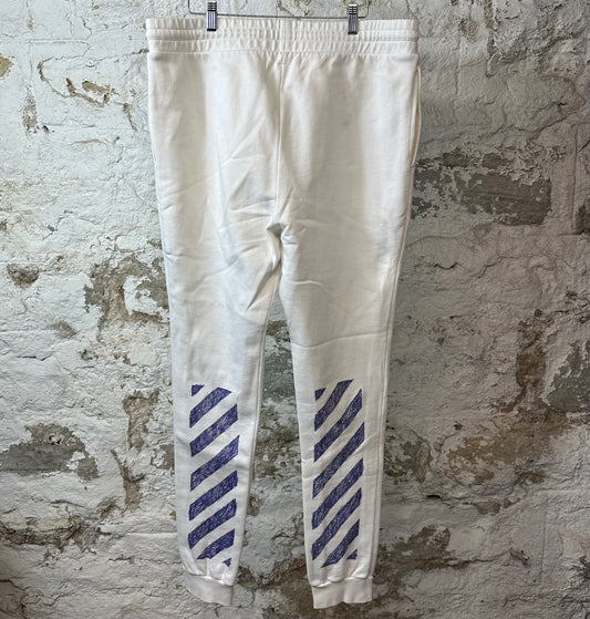 Off White Purple Spell White Sweatpants Sz L