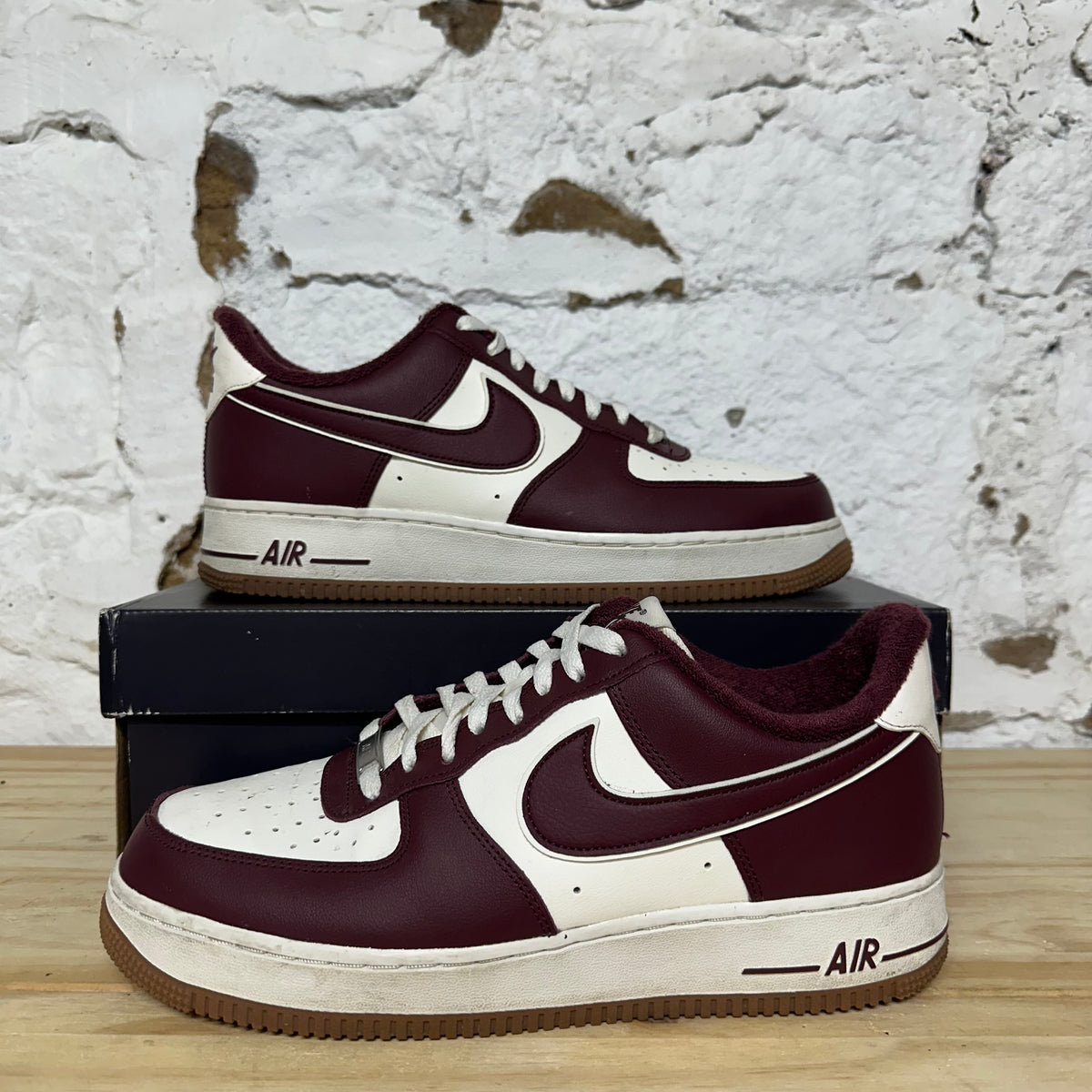 Nike Air Force 1 Low College Pack Night Maroon Sz 10