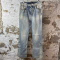 Amiri Plain Washed Blue Flare Denim Jeans Sz 31
