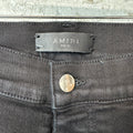 Amiri Plain Black Distressed Denim Jeans Sz 38