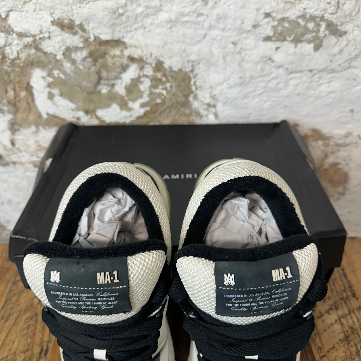 Amiri MA-1 Black White Cream Sneaker Sz 10 (43)