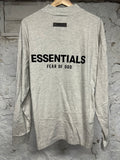 Fear of God Essentials Light Oatmeal L/S T-Shirt Sz M