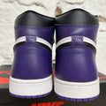 Air Jordan 1 High Court Purple White Sz 10