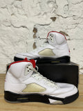 Air Jordan 5 Fire Red Silver Tongue Sz 10