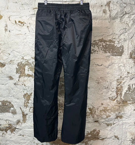 Hellstar Nylon Snap Black Flare Pants Sz L