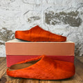 Marni Fussbet Orange Fur Slide Sz 9 (42)