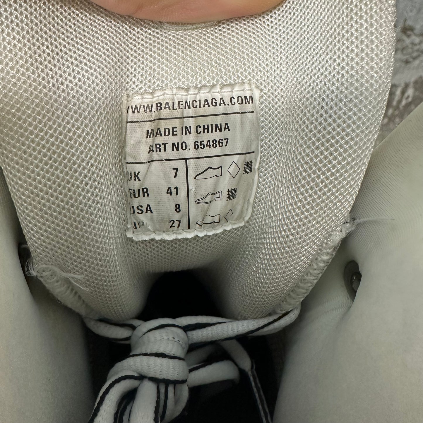 Balenciaga High Track Runner Triple White Sneaker Sz 8 (41)