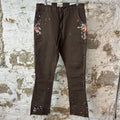 Gallery Department Brown Carpenter Flare Splatter Pants Sz 32