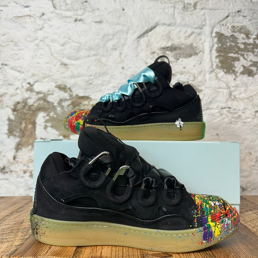 Lanvin Curb Gallery Dept Paint Splatter Black Sneaker