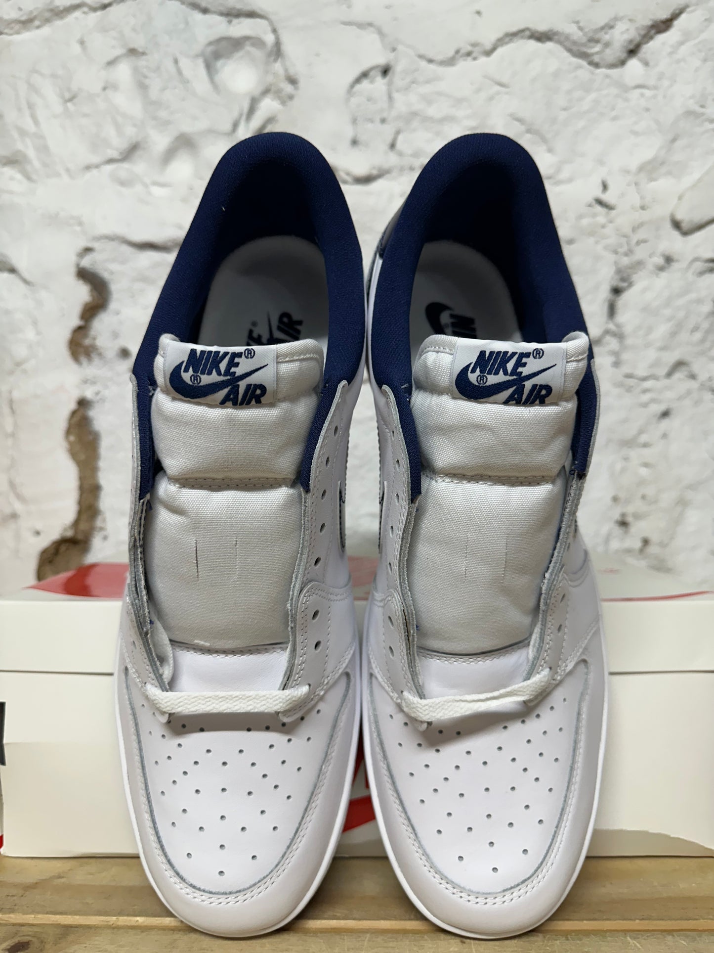 Air Jordan 1 Low Metallic Blue Sz 14 DS