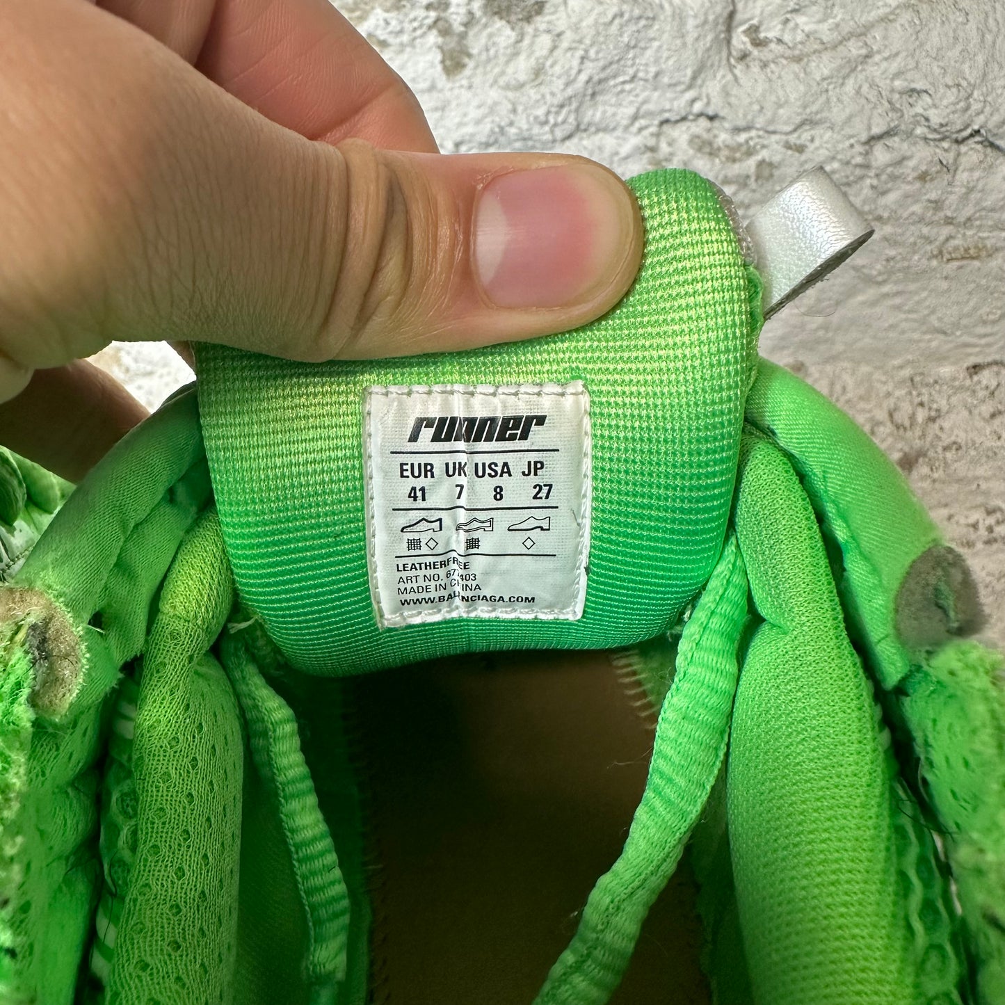 Balenciaga Runner Neon Green White Sz 8 (41)