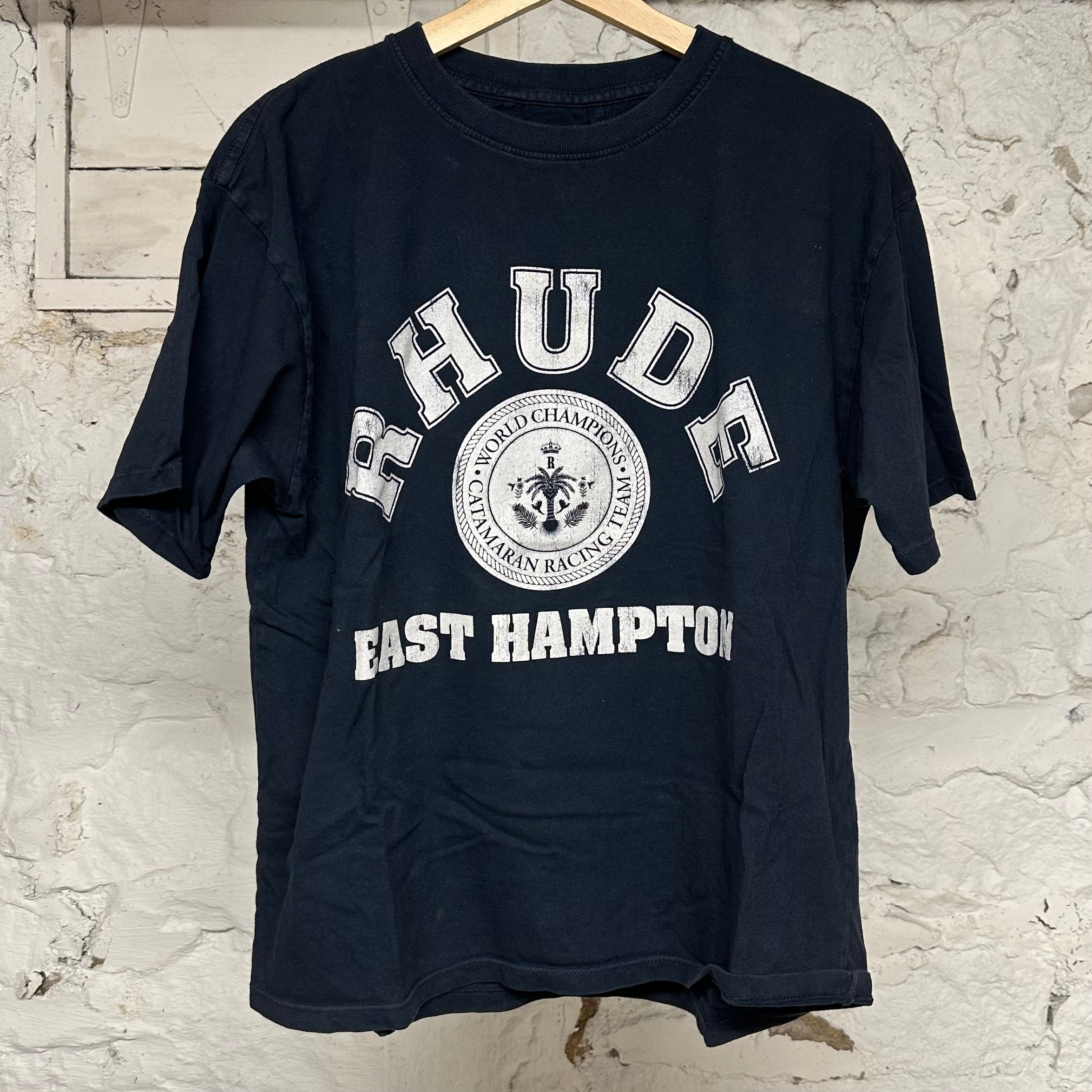 Rhude East Hamptons Black T-Shirt Sz S