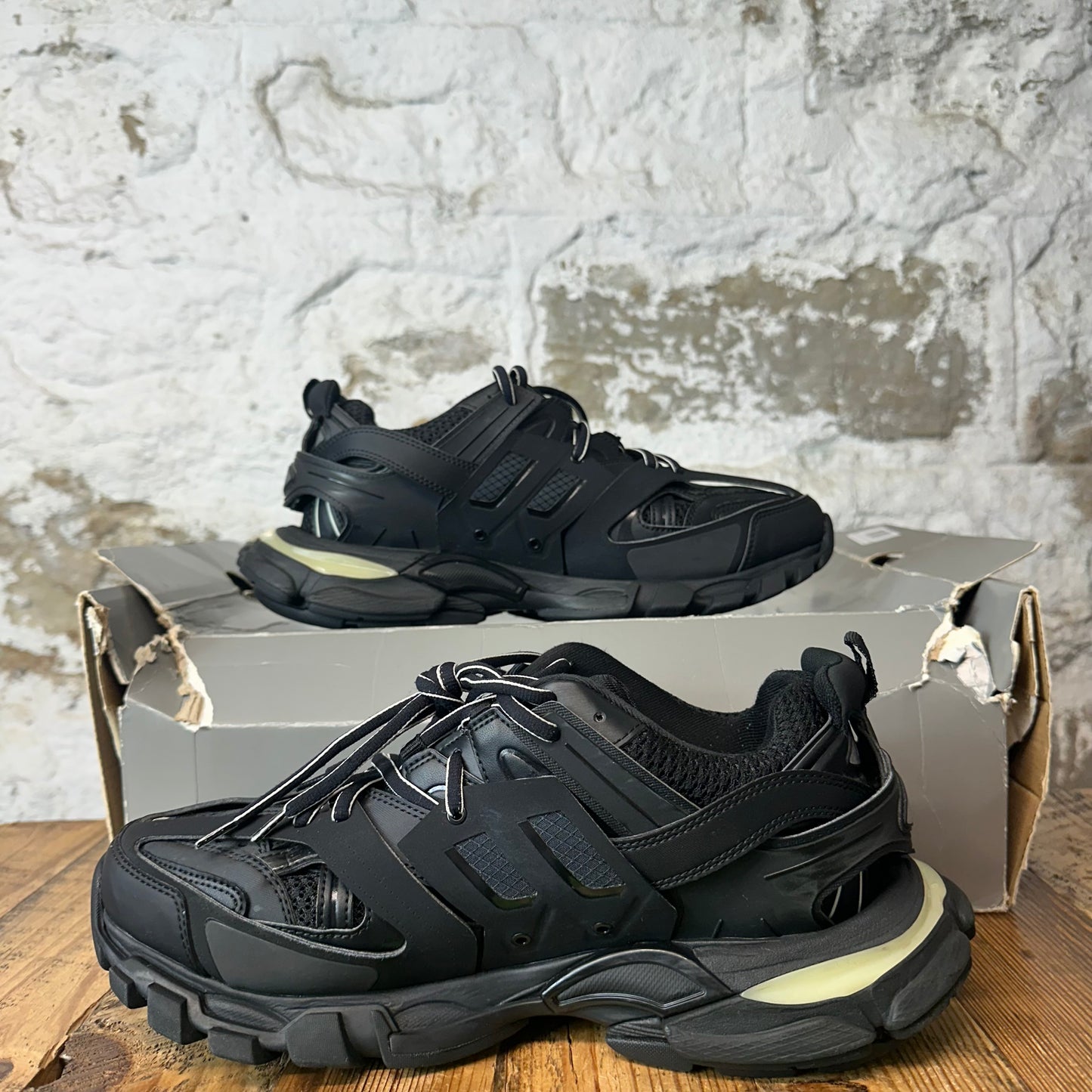 Balenciaga Track Runner Triple Black LED Sneaker Sz 10 (43)