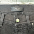 Amiri MX1 Brown Suede Black Denim Jeans Sz 30
