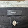 Amiri MX1 Brown Suede Black Denim Jeans Sz 32