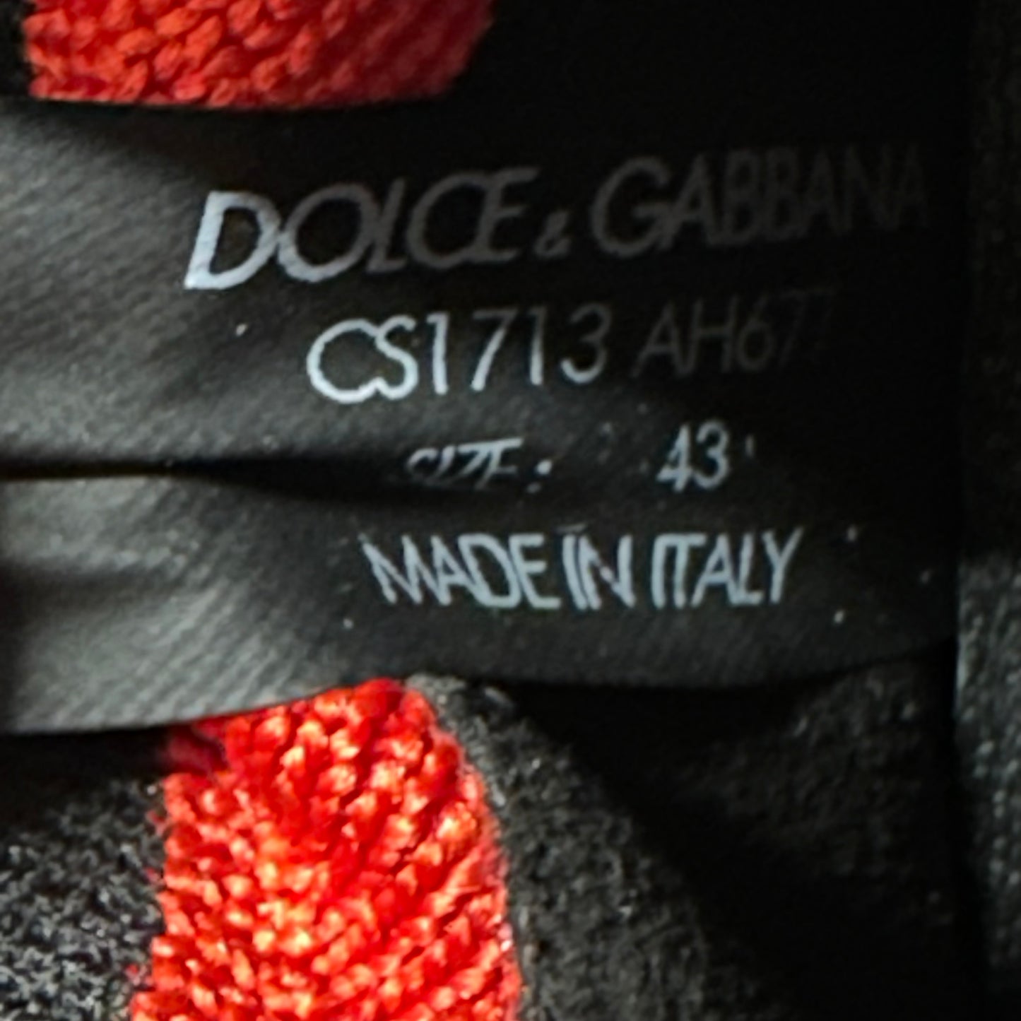 Dolce Gabbana Red White Black Sorrento Sneaker Sz 10 (43)