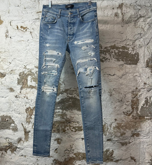 Amiri MX1 Blue Tie Dye Blue Denim Jeans Sz 30