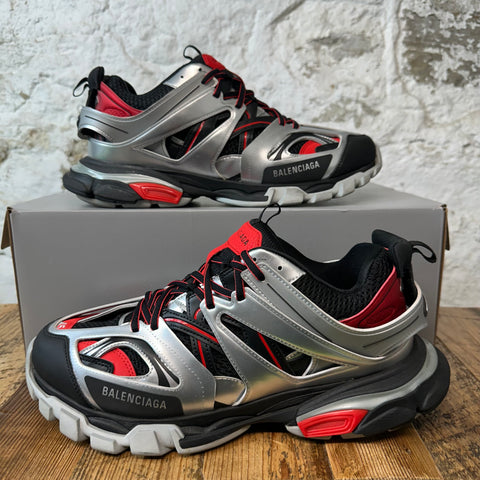 Balenciaga Track Runner Silver Black Red Sz 12 (45)