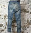 Amiri MX1 Brown Suede Blue Denim Jeans Sz 30