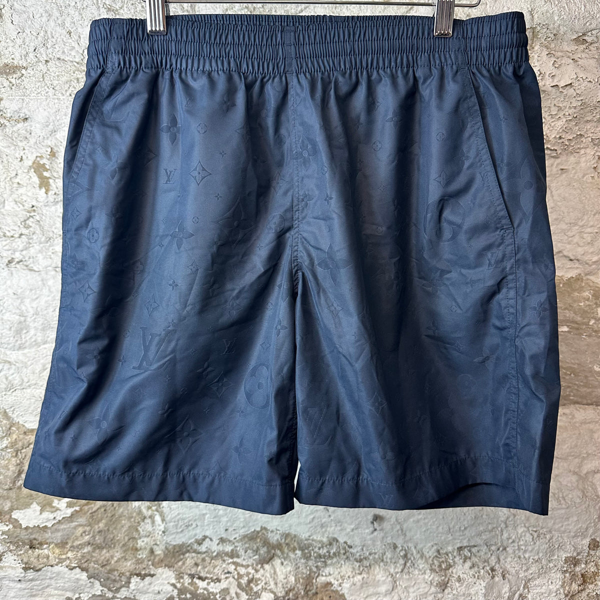Louis Vuitton Navy Monogram Swim Trunks Sz M
