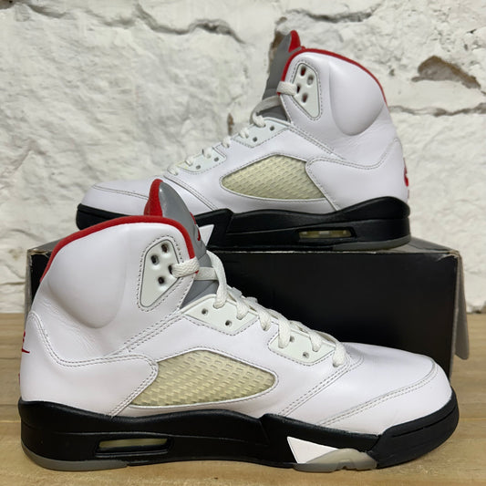 Air Jordan 5 Fire Red Silver Tongue (2020) Sz 10