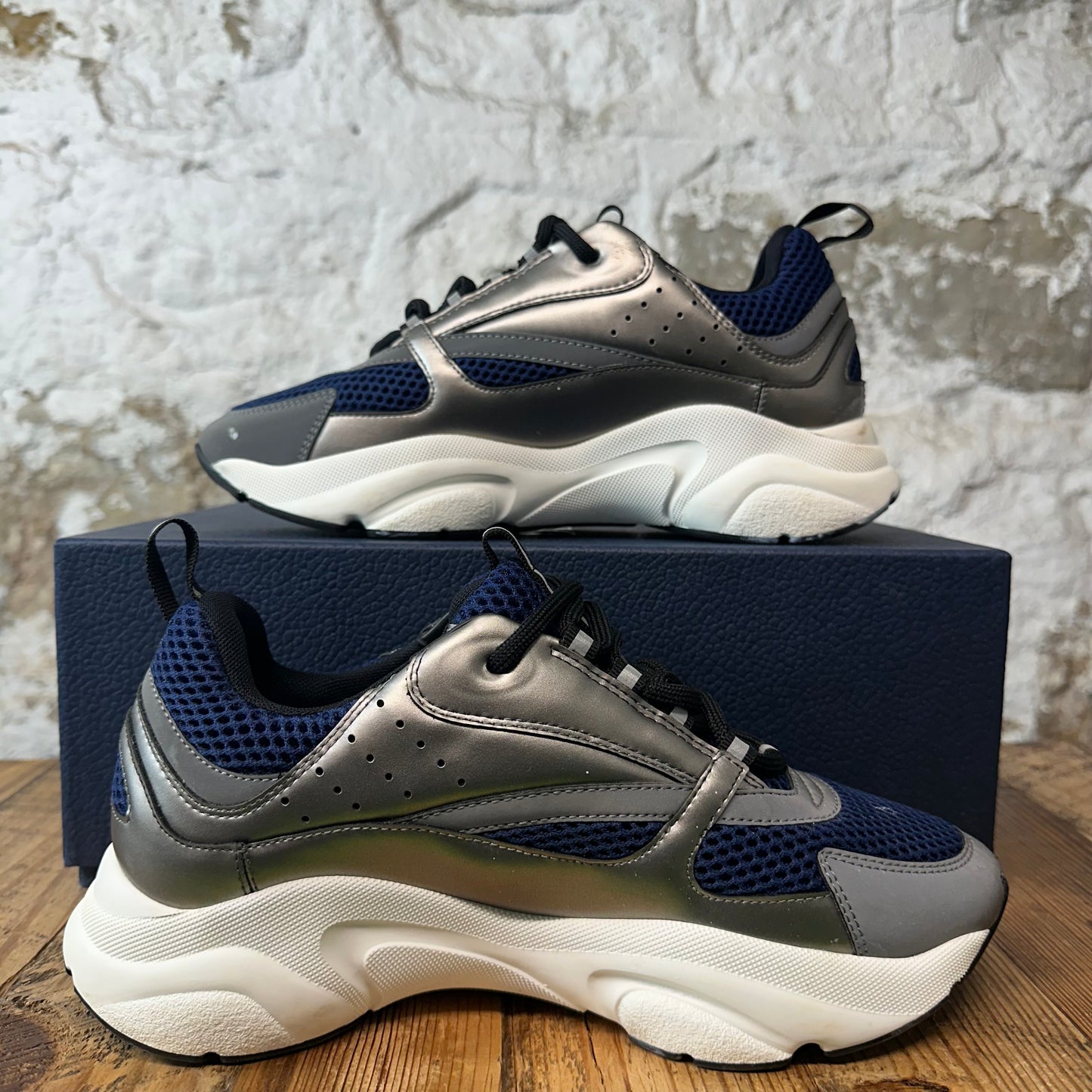 Dior B22 Silver Blue White Sneaker Sz 7 (40)
