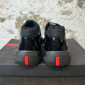 Prada Americas Cup Triple Black Patent Sneaker Sz 10 DS