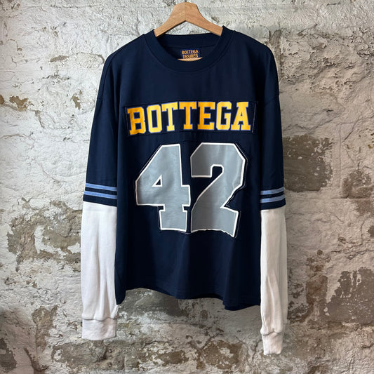 Bottega Desires 42 Navy Thermal Long Sleeve Sz L