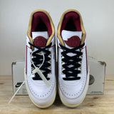 Air Jordan 2 Retro Low SP Off-White White Red Sz 10