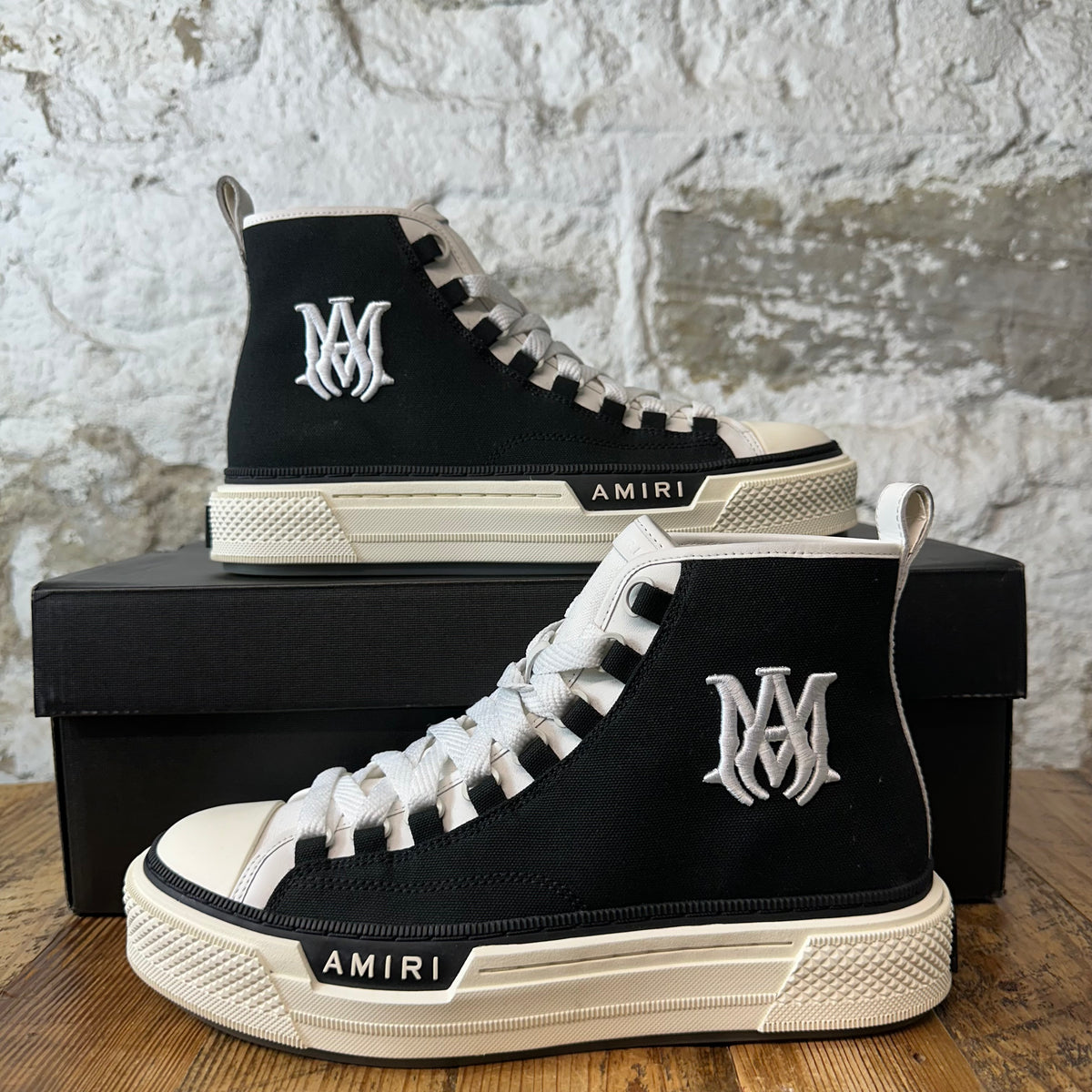Amiri High MA Court Black White Sneaker Sz 8 (41)