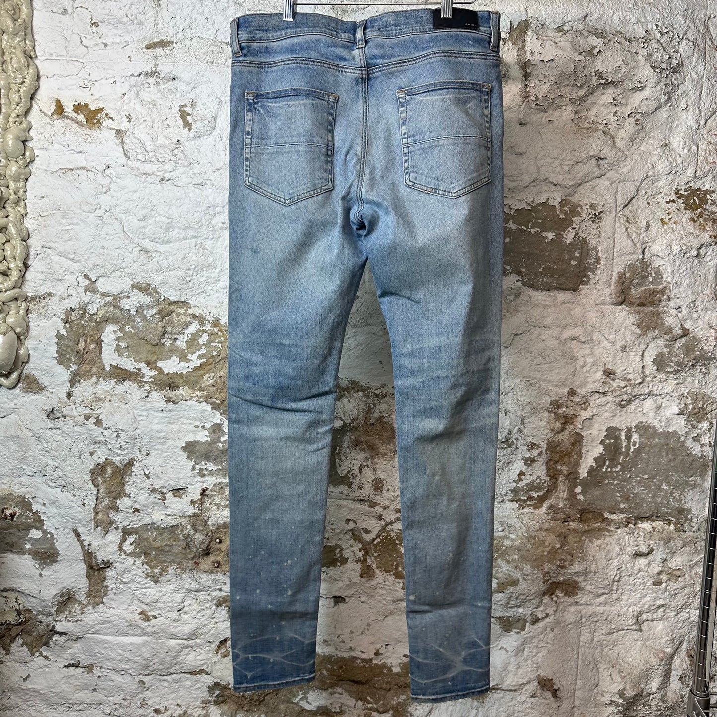 Amiri Plain Blue Denim Jeans Sz 36