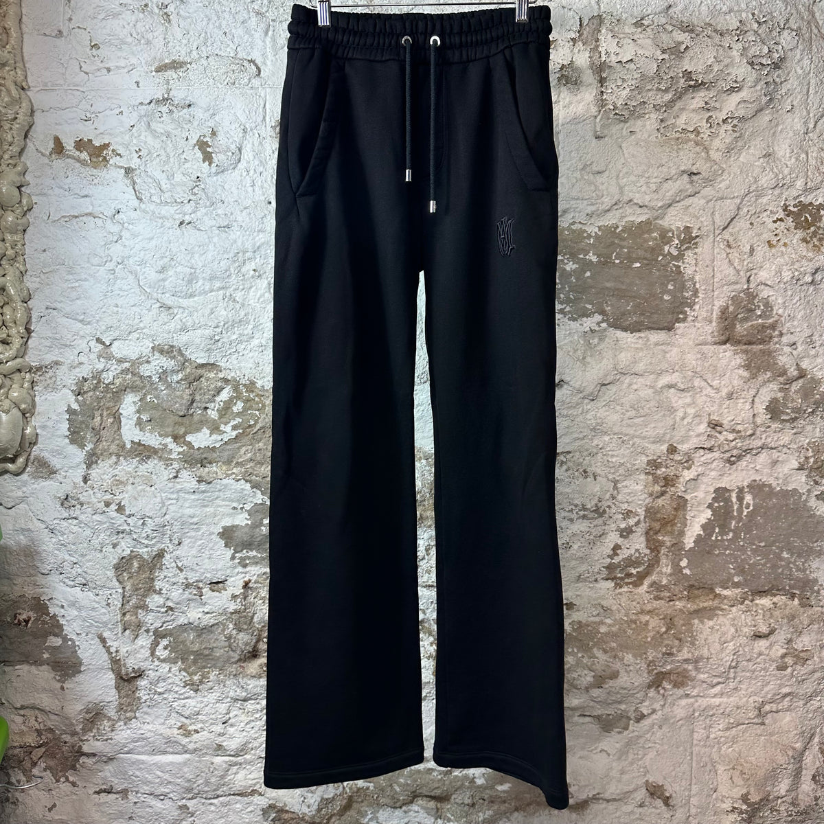 Amiri Embroidered MA Black Flare Sweatpants Sz XS