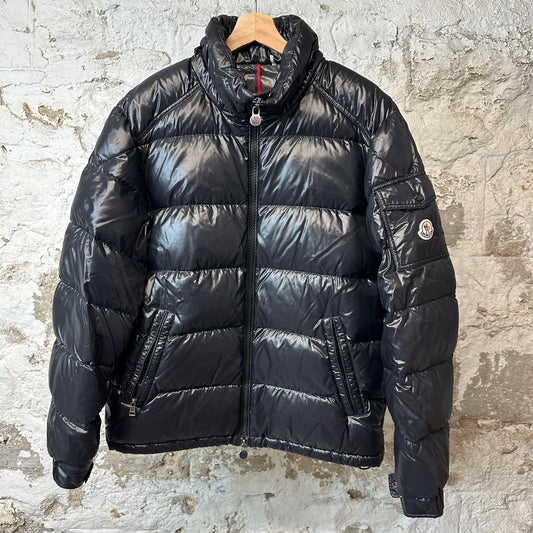 Moncler Maya Giubbotto Black Puffer Jacket Sz L (4)