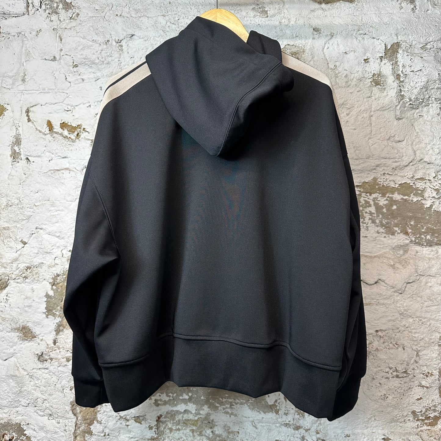 Palm Angels Black Beige Track Jacket Sz M