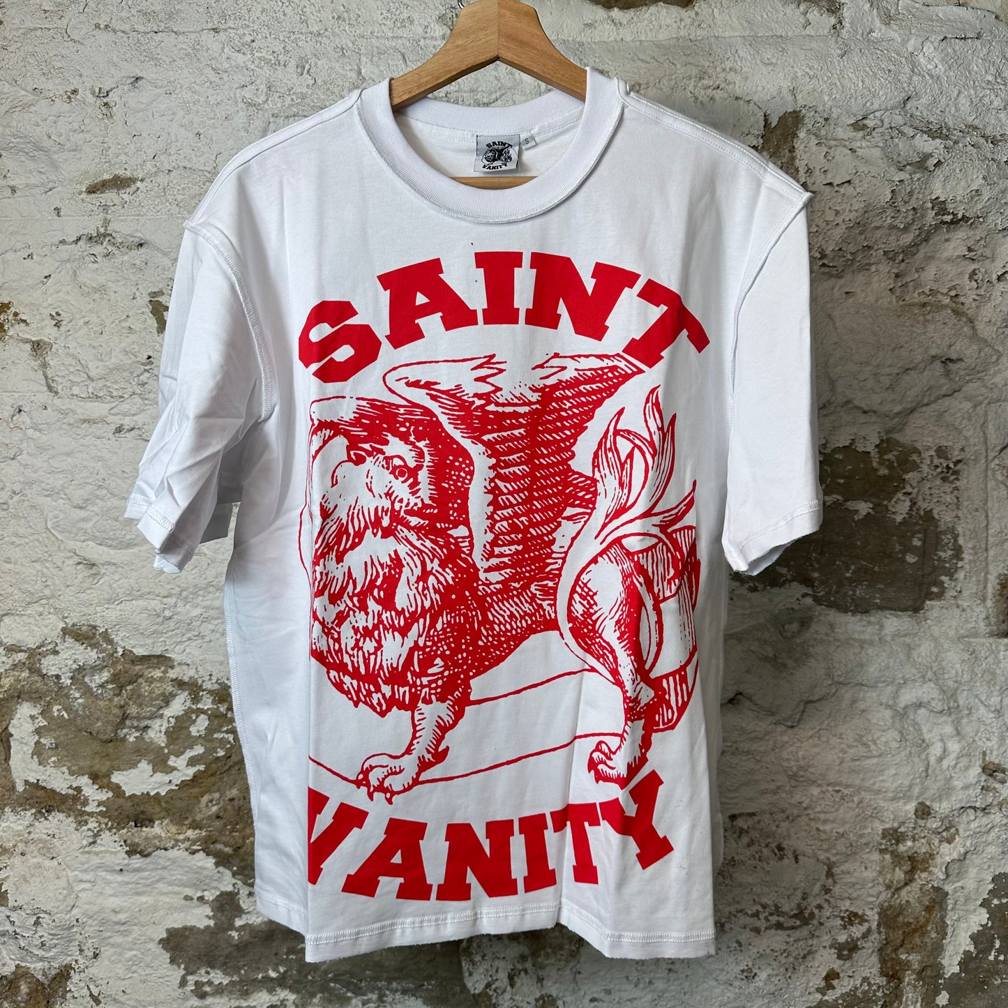 Saint Vanity Red Griffin White T-shirt